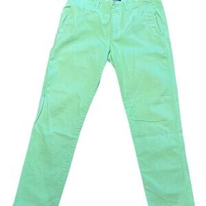 Polo Ralph Lauren Womens Size 6 Lime Green Quin Boyfriend Chino Cotton Pants
